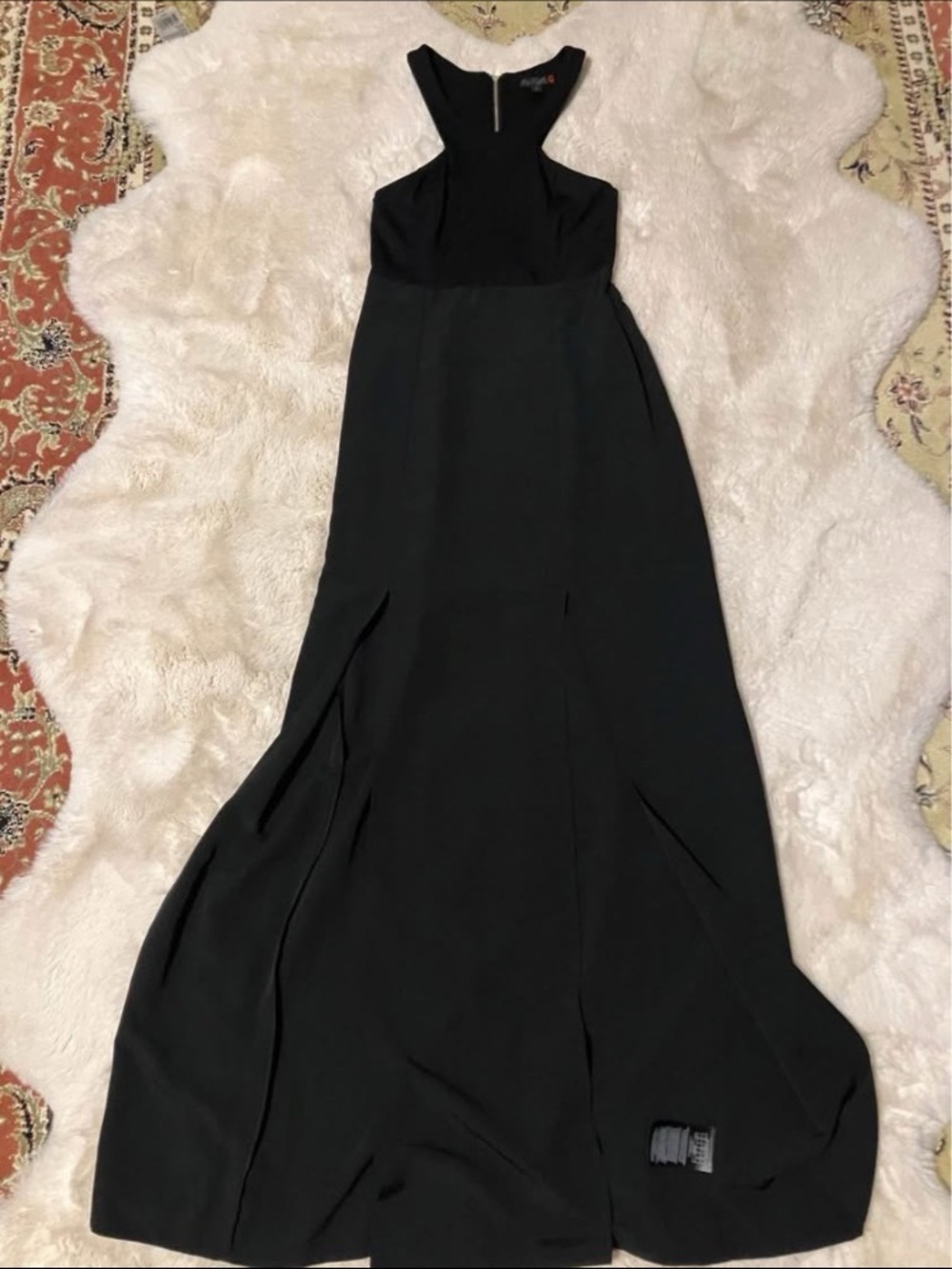 G by Guess Black Halter Neck Maxi Gown